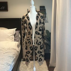 Leopard cardigan sweater